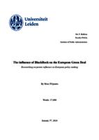 The influence of BlackRock on the European Green Deal