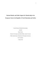 National Identity and Public Support for Membership to the European Union in the Republic of North Macedonia and Serbia