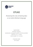 Otuke: reviewing the only remaining data on an extinct Bolivian language