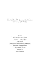 Unhealthy influence? The effect of radical right parties on mainstream party health policy