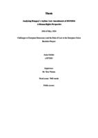 Analyzing Hungary’s Asylum Law Amendments of 2015/2016 A Human Rights Perspective