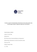 Too late to respond? Territorial integrity of the European Union and its member states, its long-standing violations resulting from aggression, and self-defence