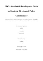 SDG: Sustainable Development Goals or Strategic Directors of Policy Genuineness?