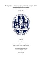 Meaning making in a time of crisis: A comparative study of the effect of crisis communication in post terrorist incidents