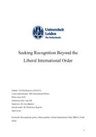 Seeking Recognition Beyond the Liberal International Order