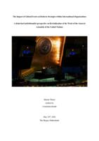 The Impact of Global Events on Reform Strategies within International Organizations – A historical institutionalist perspective on Revitalization of the Work of the General Assembly of the United Nations