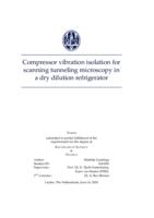 Compressor vibration isolation for scanning tunneling microscopy in a dry dilution refrigerator