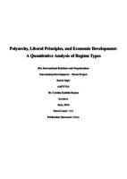 Polyarchy, Liberal Principles, and Economic Development: