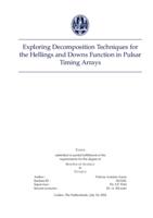 Exploring Decomposition Techniques for the Hellings and Downs Function in Pulsar Timing Arrays