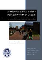 Distributive Justice and the Political Priority of Citizens