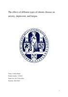 The effects of different types of chronic disease on  anxiety, depression, and fatigue.