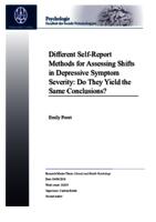 Different Self-Report Methods for Assessing Shifts in Depressive Symptom Severity: Do They Yield the Same Conclusions?