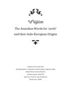 The Anatolian Words for ‘earth’ and their Indo-European Origins