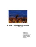 La quinua y la seguridad y soberanía alimentaria en Bolivia, 2006-2019