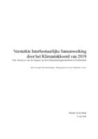 Versterkte Interbestuurlijke Samenwerking door het Klimaatakkoord van 2019