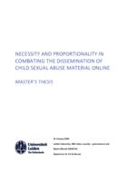 Necessity and Proportionality in combating the dissemination of child sexual abuse material online