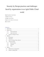 Security by Design practices and challenges  faced by organisations in an Agile Public Cloud  world