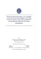 Period determination of variable sources from Gaia DR3 using the nonuniform discrete Fourier transform