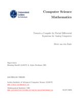 Towards a Compiler for Partial Differential Equations for Analog Computers