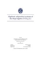 Algebraic subproduct systems of the Hopf algebra O(SUq(2))