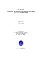 Analysis of the optimization used by the energy system model CEGOIA