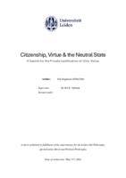 Citizenship, Virtue & the Neutral State