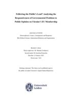 Following the Public’s Lead? Analysing the Responsiveness of Governmental Positions to Public Opinion on Ukraine’s EU Membership