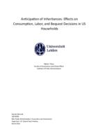 Anticipation of Inheritances: Effects on Consumption, Labor, and Bequest Decisions in US Households