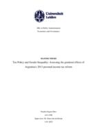 Tax Policy and Gender Inequality: Assessing the gendered effects of Argentina's 2013 personal income tax reform