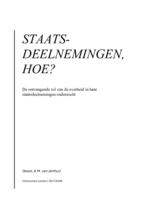 Staatsdeelnemingen, hoe?